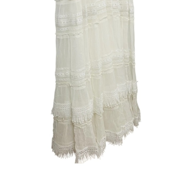 NWOT Rococo Sand Cia Tie-Shoulder White Maxi Dress Size Small MSRP $595 - Picture 10 of 10